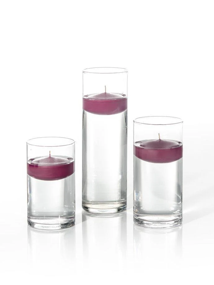 12 Floating Candles and Cylinder Vases - Image 10