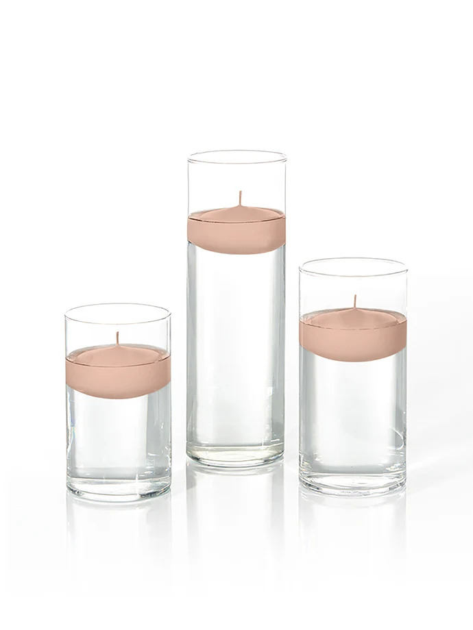 12 Floating Candles and Cylinder Vases - Image 100