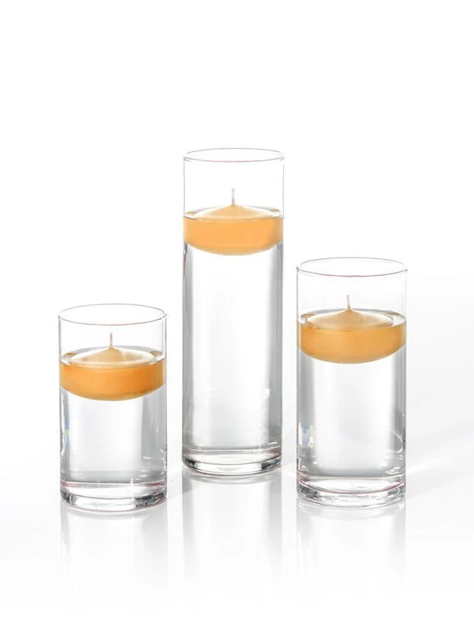 12 Floating Candles and Cylinder Vases - Image 16
