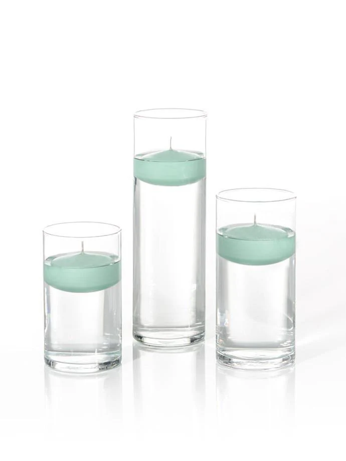 12 Floating Candles and Cylinder Vases - Image 18