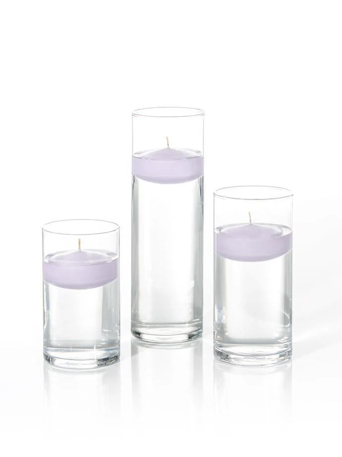 12 Floating Candles and Cylinder Vases - Image 23