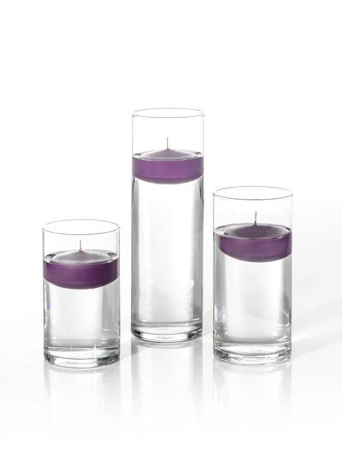 12 Floating Candles and Cylinder Vases - Image 24