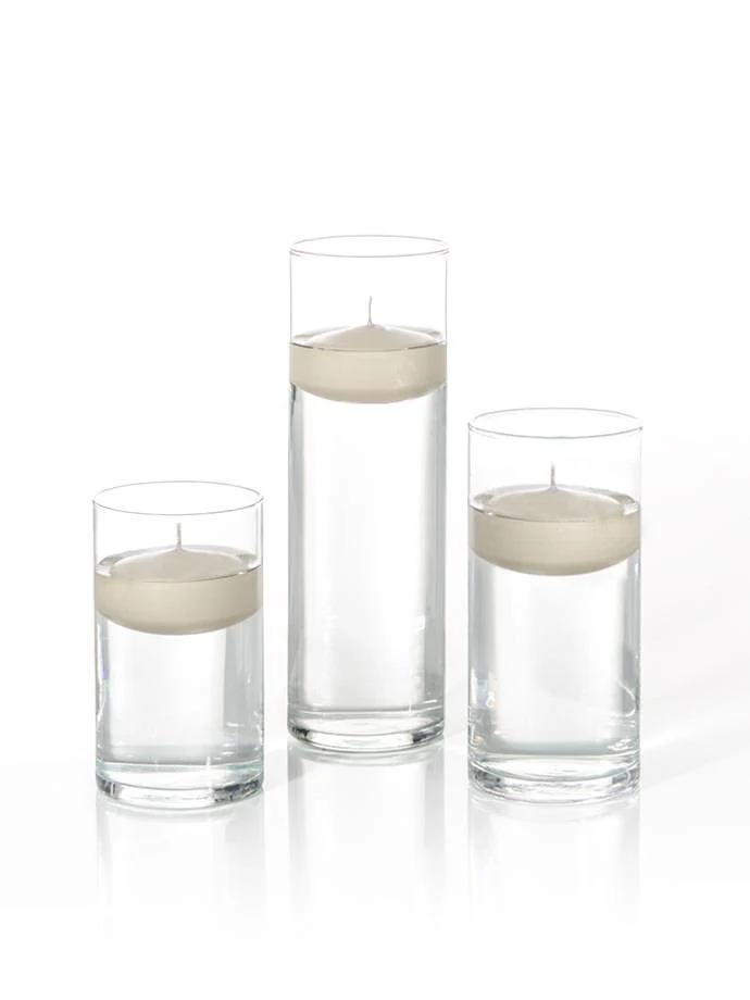 12 Floating Candles and Cylinder Vases - Image 28
