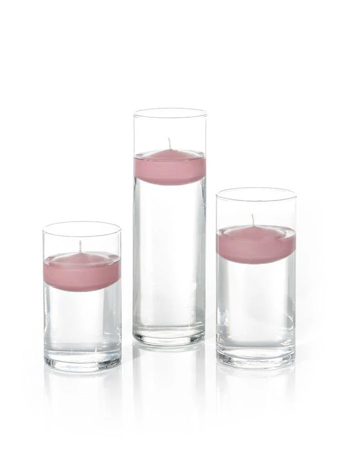 12 Floating Candles and Cylinder Vases - Image 46
