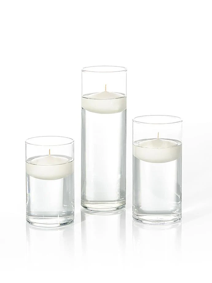 12 Floating Candles and Cylinder Vases - Image 47