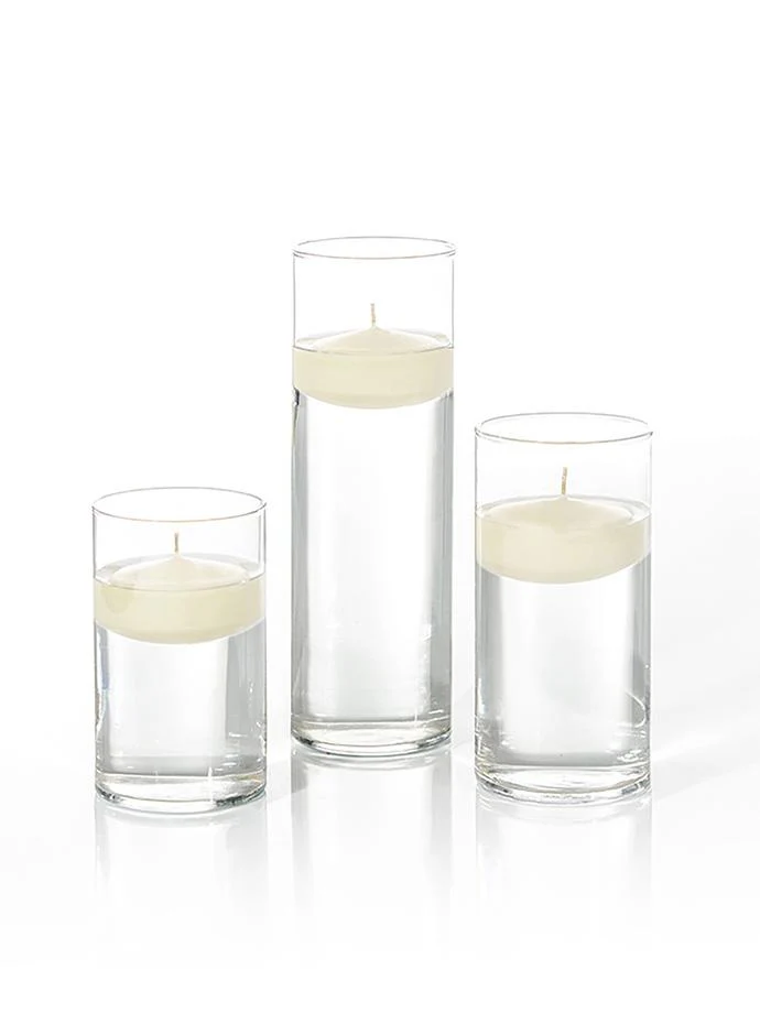 12 Floating Candles and Cylinder Vases - Image 48
