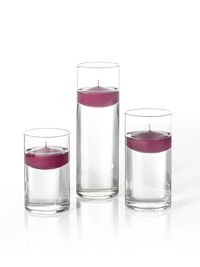 12 Floating Candles and Cylinder Vases - Image 57