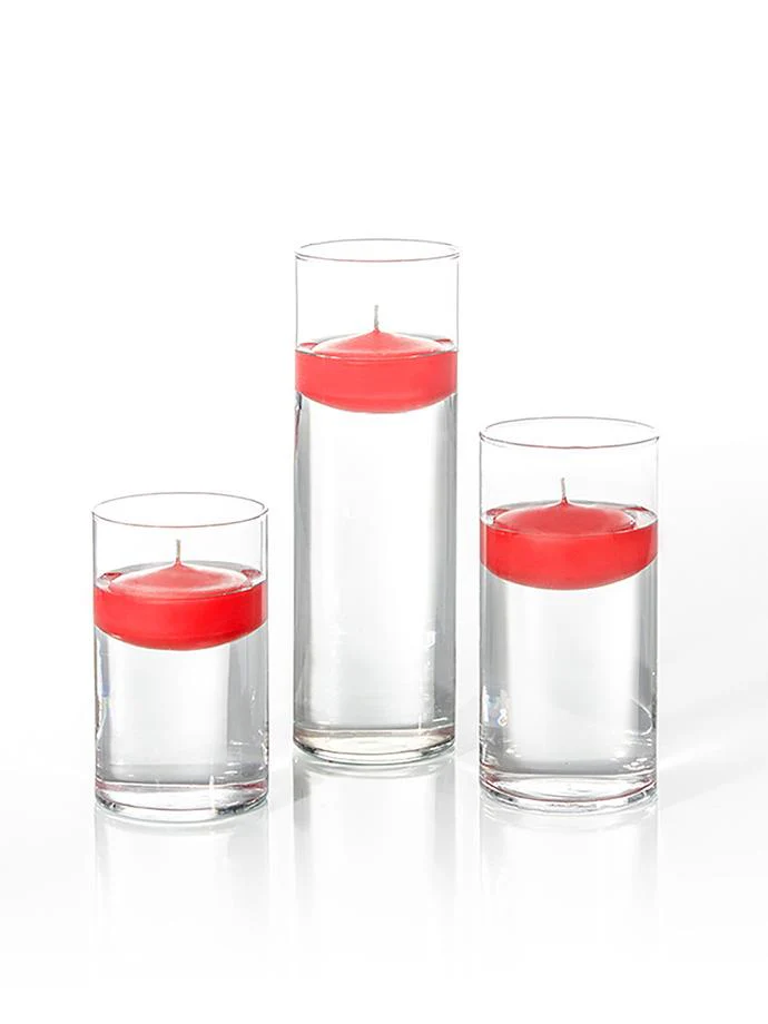 12 Floating Candles and Cylinder Vases - Image 59