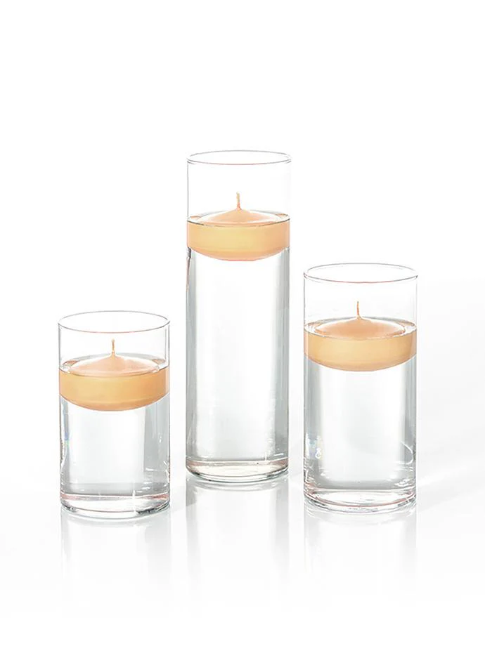 12 Floating Candles and Cylinder Vases - Image 62