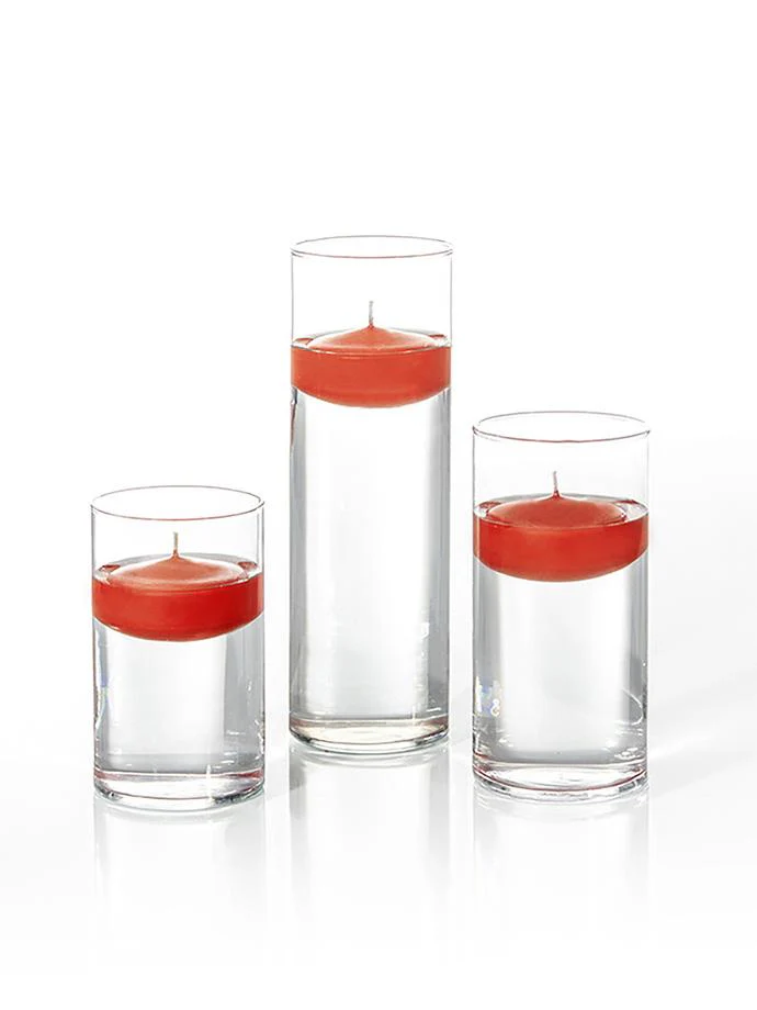 12 Floating Candles and Cylinder Vases - Image 73