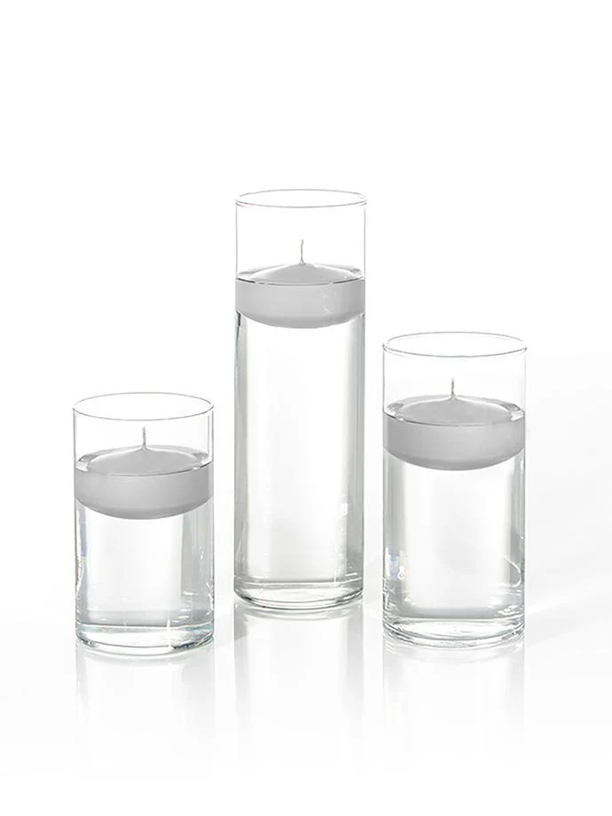 12 Floating Candles and Cylinder Vases - Image 78