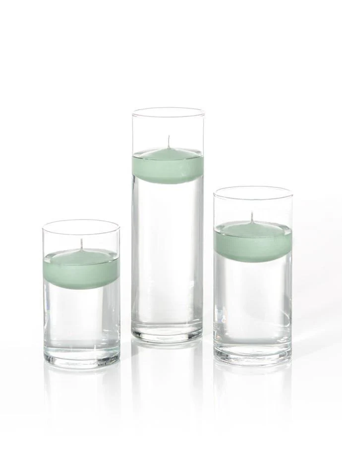 12 Floating Candles and Cylinder Vases - Image 8