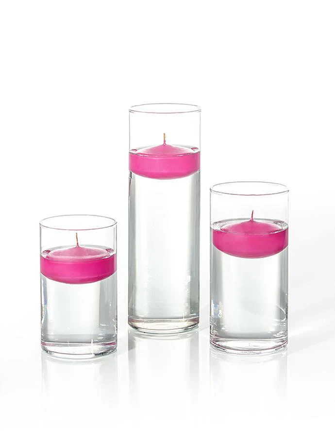 12 Floating Candles and Cylinder Vases - Image 83