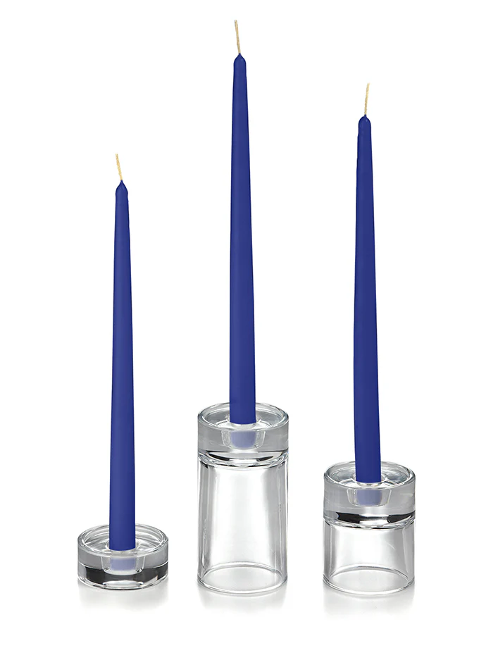 12 Taper Candles and 12 Glass Taper Holders - Image 17