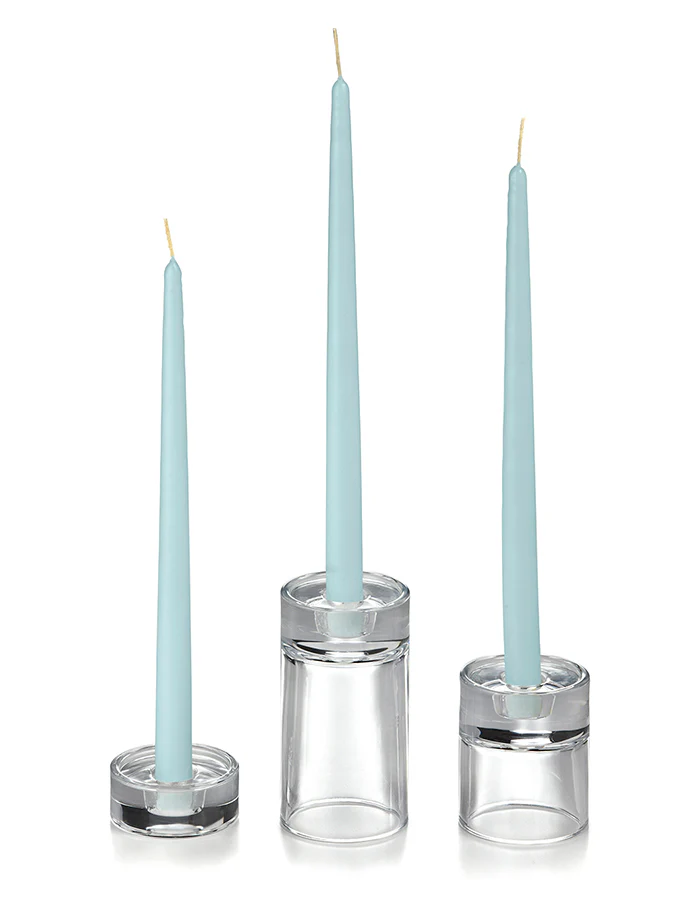 12 Taper Candles and 12 Glass Taper Holders - Image 40
