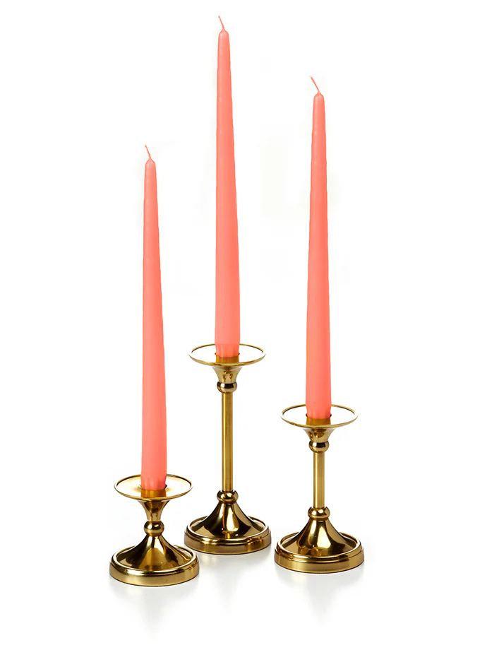 12 Taper Candles and 12 Gold Timeless Taper Holders - Image 35