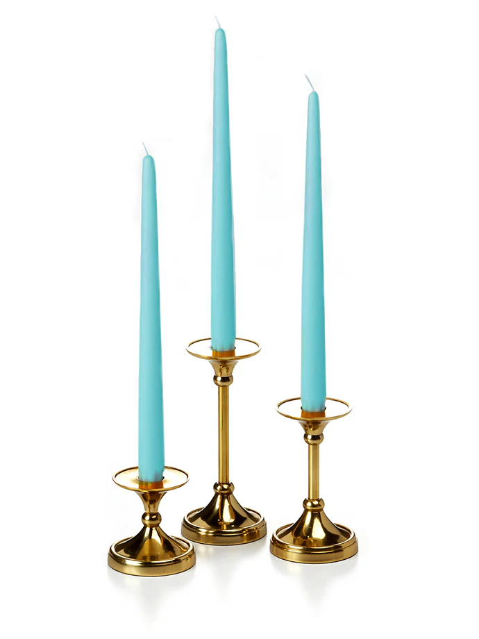 12 Taper Candles and 12 Gold Timeless Taper Holders - Image 37