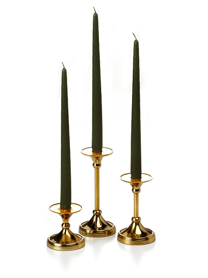 12 Taper Candles and 12 Gold Timeless Taper Holders - Image 50