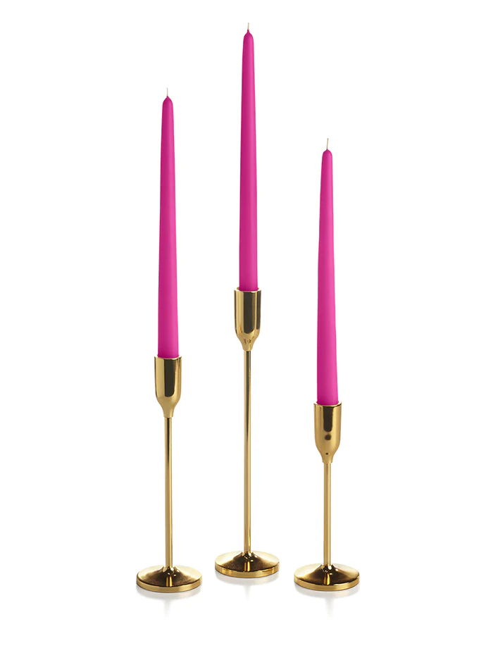 12 Taper Candles and 12 Gold Virtu Candlesticks - Image 29