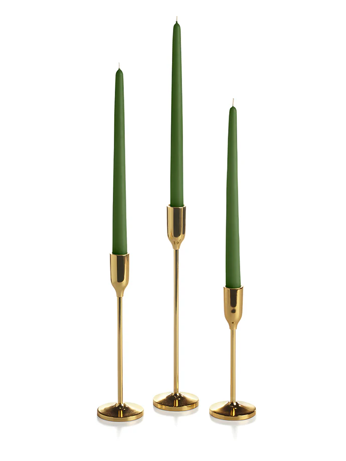 12 Taper Candles and 12 Gold Virtu Candlesticks - Image 30