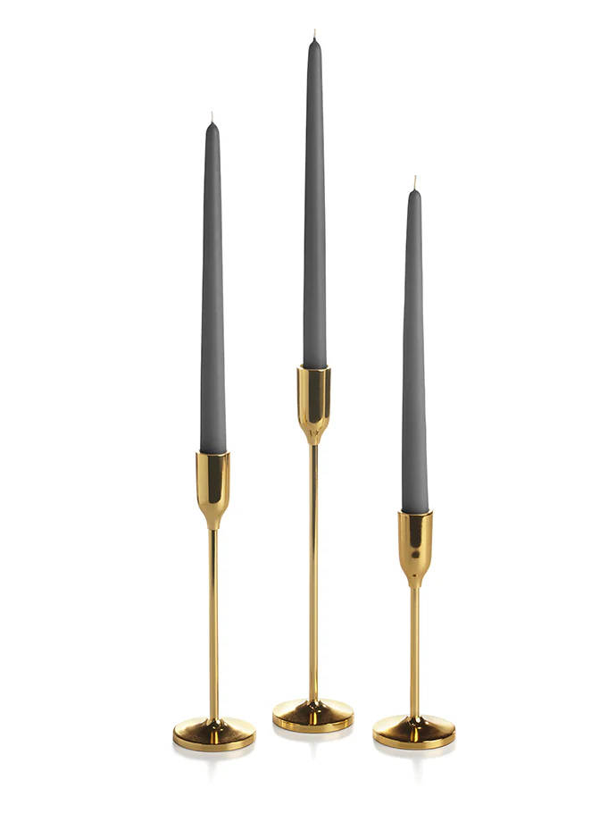 12 Taper Candles and 12 Gold Virtu Candlesticks - Image 31