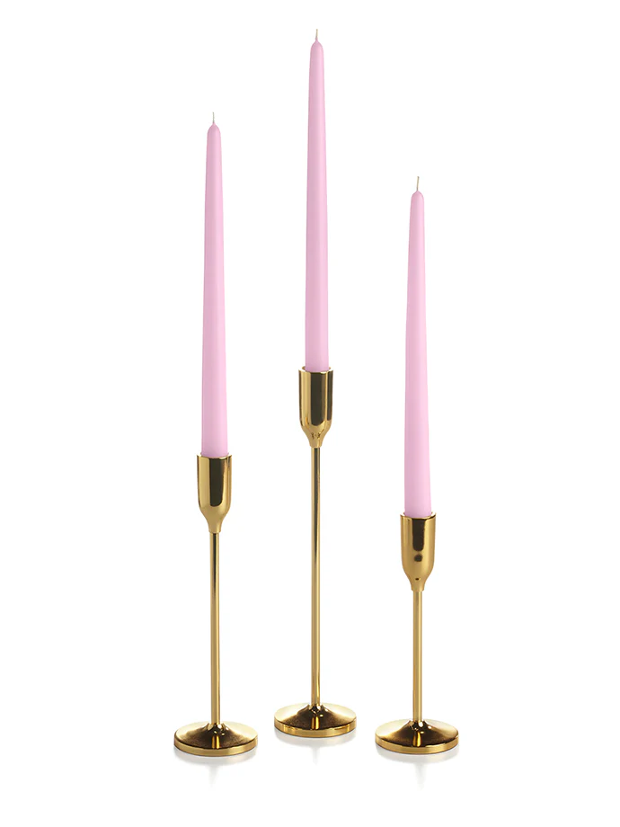12 Taper Candles and 12 Gold Virtu Candlesticks - Image 33