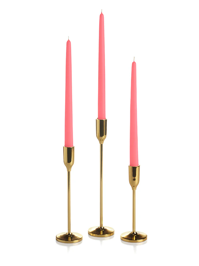 12 Taper Candles and 12 Gold Virtu Candlesticks - Image 34