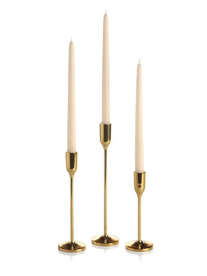 12 Taper Candles and 12 Gold Virtu Candlesticks - Image 39