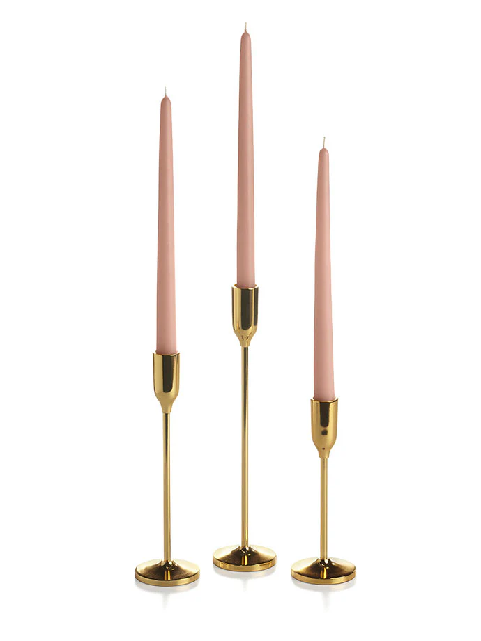 12 Taper Candles and 12 Gold Virtu Candlesticks - Image 41
