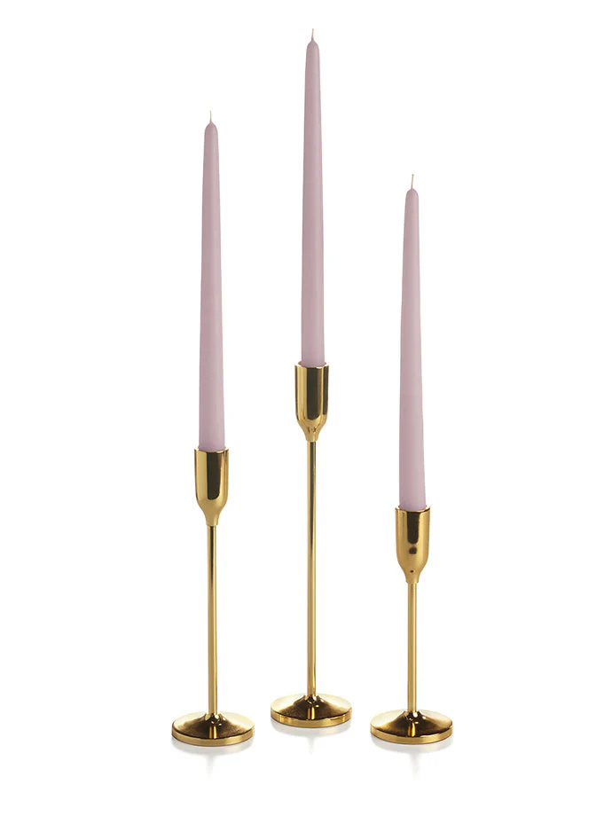 12 Taper Candles and 12 Gold Virtu Candlesticks - Image 42