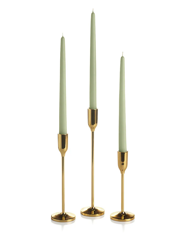 12 Taper Candles and 12 Gold Virtu Candlesticks - Image 43