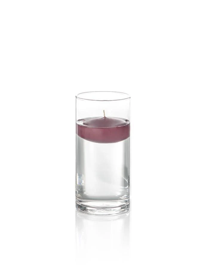 3" Floating Candles and 7.5" Cylinder Vases - Image 24
