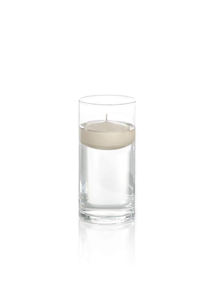 3" Floating Candles and 7.5" Cylinder Vases - Image 27