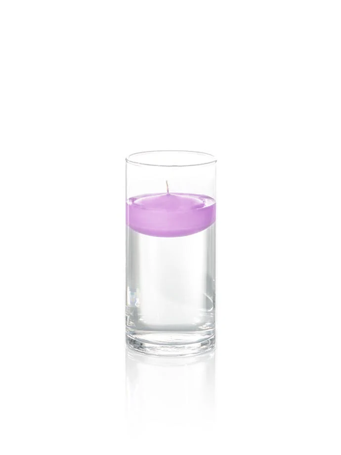 3" Floating Candles and 7.5" Cylinder Vases - Image 56