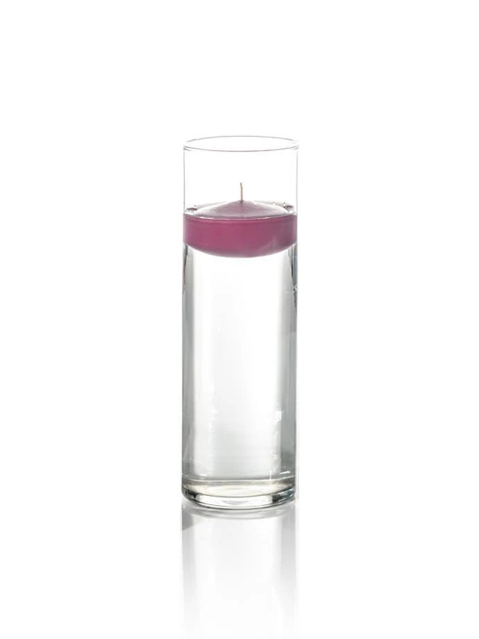 3" Floating Candles and 9" Cylinder Vases - Image 10
