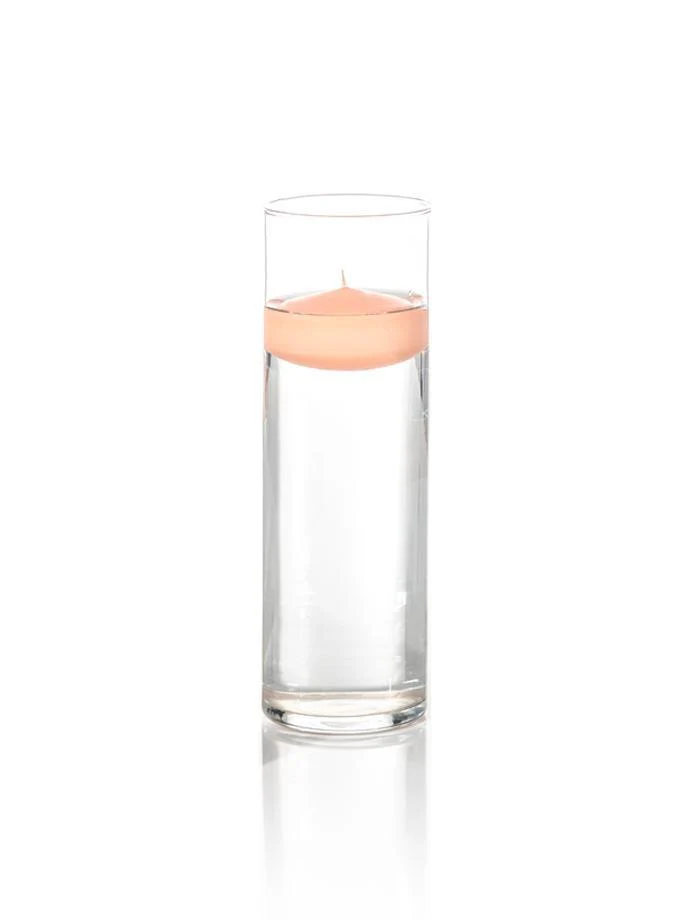 3" Floating Candles and 9" Cylinder Vases - Image 13