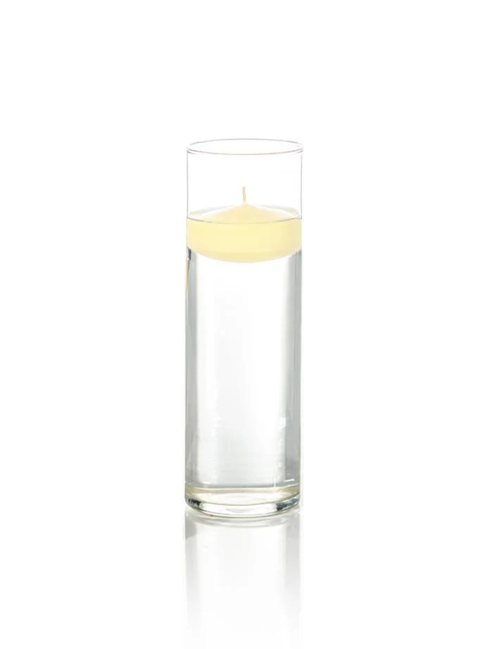 3" Floating Candles and 9" Cylinder Vases - Image 14