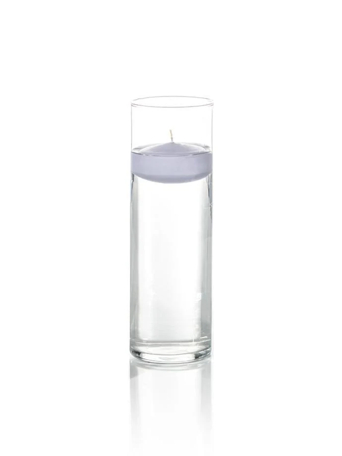 3" Floating Candles and 9" Cylinder Vases - Image 21