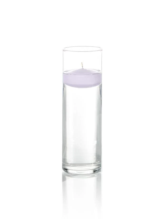 3" Floating Candles and 9" Cylinder Vases - Image 22