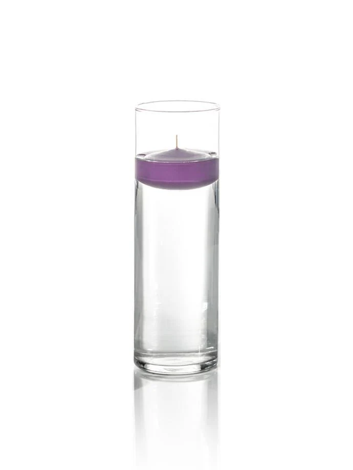 3" Floating Candles and 9" Cylinder Vases - Image 23