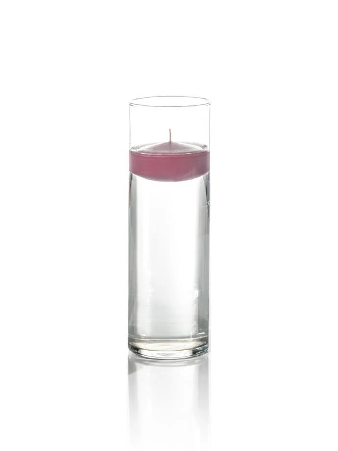 3" Floating Candles and 9" Cylinder Vases - Image 24