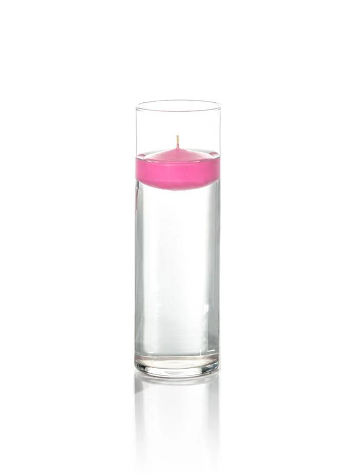 3" Floating Candles and 9" Cylinder Vases - Image 33