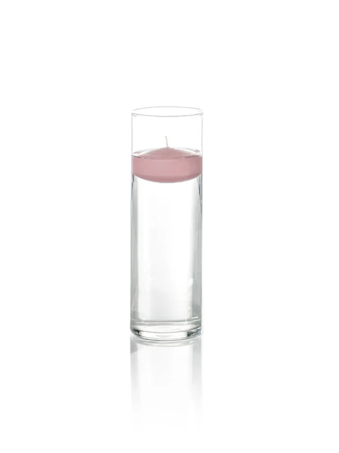 3" Floating Candles and 9" Cylinder Vases - Image 44