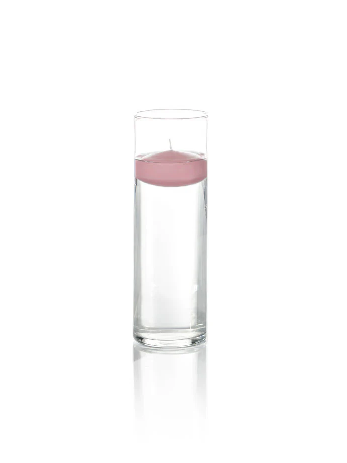 3" Floating Candles and 9" Cylinder Vases - Image 45