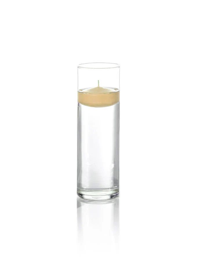 3" Floating Candles and 9" Cylinder Vases - Image 50
