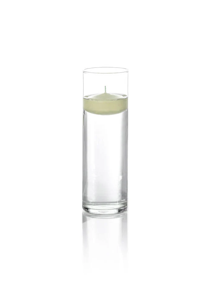 3" Floating Candles and 9" Cylinder Vases - Image 53