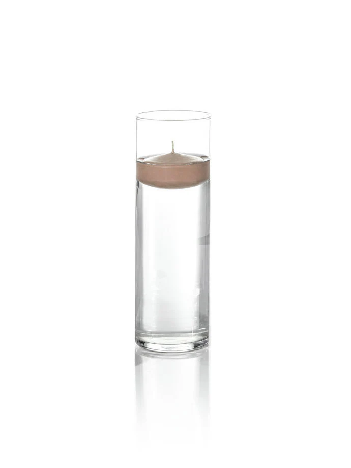 3" Floating Candles and 9" Cylinder Vases - Image 54