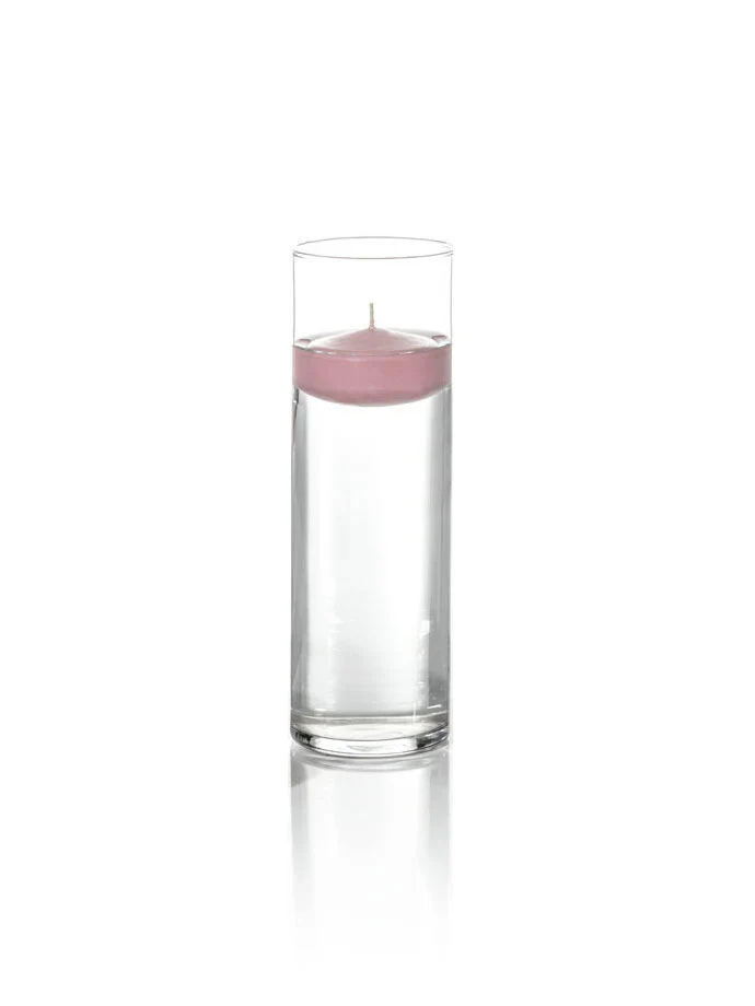 3" Floating Candles and 9" Cylinder Vases - Image 55