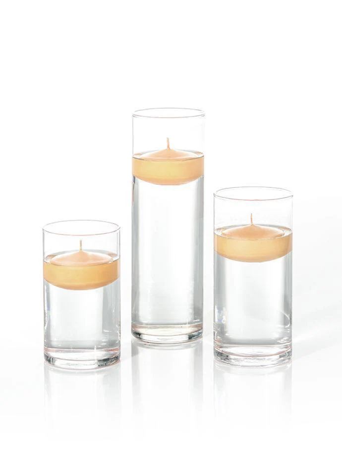 18 Floating Candles and Cylinder Vases - Image 15