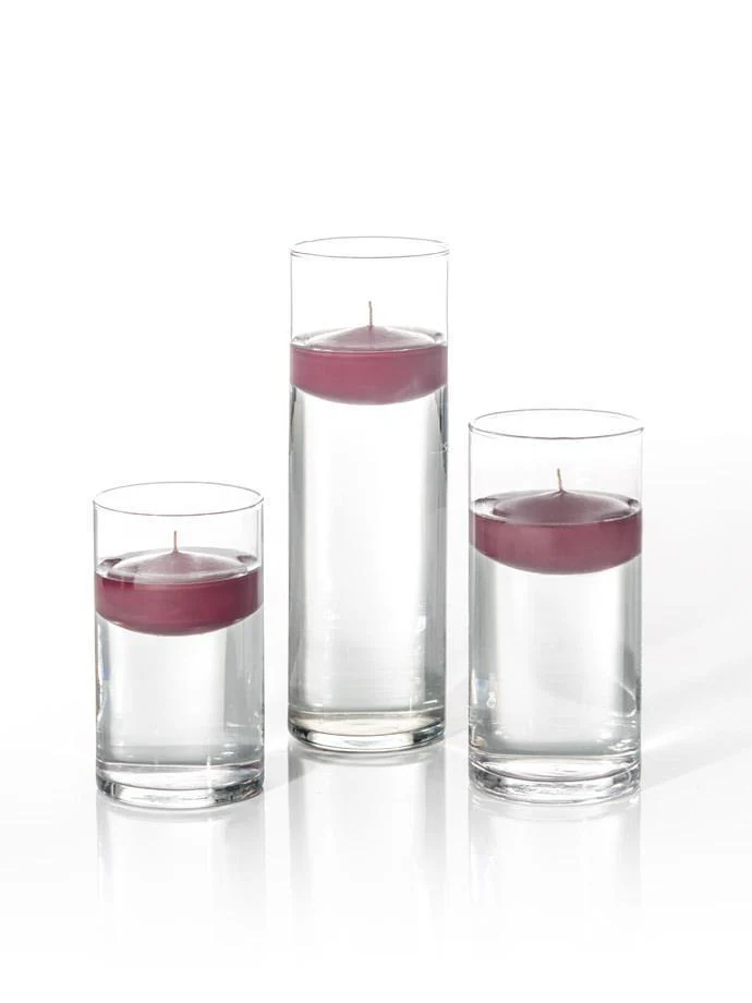 18 Floating Candles and Cylinder Vases - Image 25